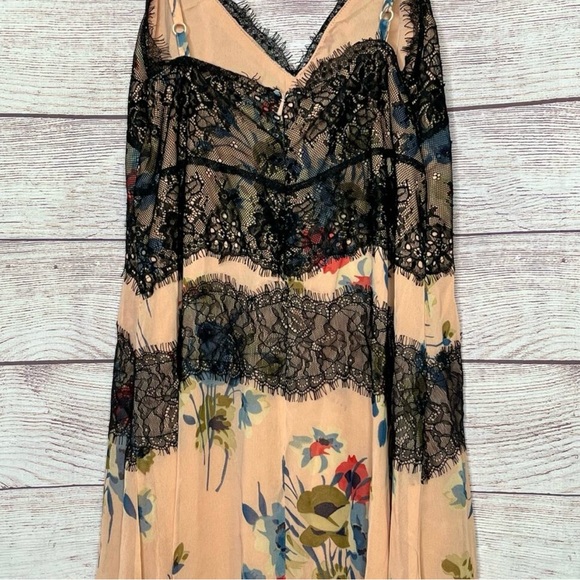 NWT ASOS Maternity Floral Slip Dress with Black Lace - Picture 14 of 15